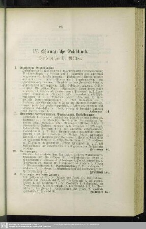 IV. Chirurgische Poliklinik