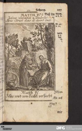 Jesus wird vom Teufel versucht.