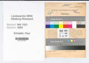 Entnazifizierung Paul Schaefer , geb. 14.03.1879 (Postinspektor)