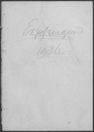 Erpfingen: Pfarrbericht 1936