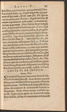Locus VI. De Invocatione Dei.