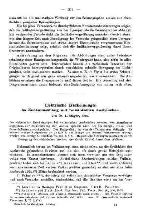Elektrische Erscheinungen im Zusammenhang mit vulkanischen Ausbrüchen