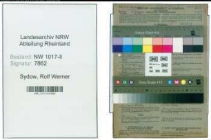 Entnazifizierung Rolf Werner Sydow , geb. 07.02.1918 (Kaufmaennischer Angestellter)