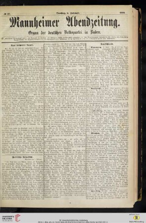 No. 27 – No. 50 (2. Februar - 28. Februar)