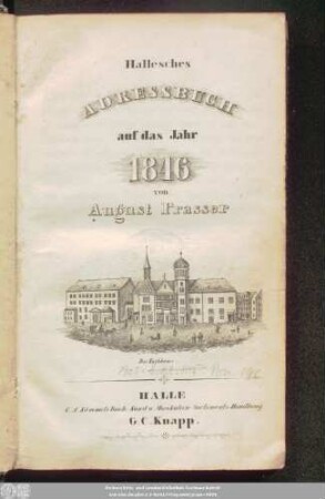 1846: Hallisches Adreßbuch : für ...