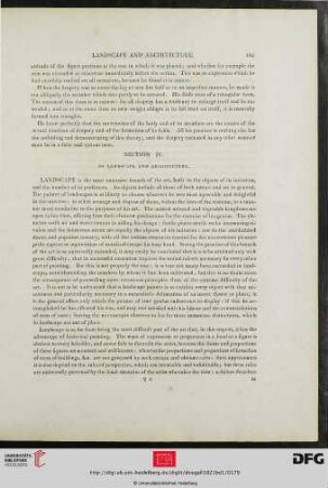 Section IV. Of Landscape and Architecture.