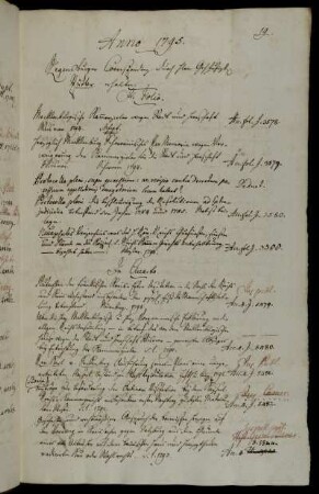 Regensburger Correspondenz durch Hhrn Geh JustizR. Pütter erhalten.