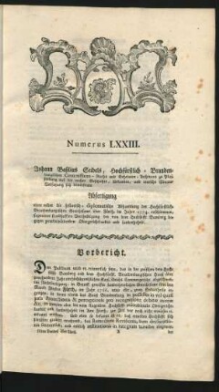 Numerus LXXIII.