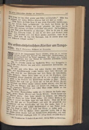 Die ersten einheimischen Kleriker am Tanganika