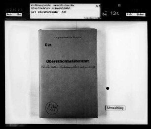 Restaurierung des Residenzschlosses: Allgemeine Ausbesserung des ganzen Gebäudes, Berichte über die Bauarbeiten, Kostenvoranschläge