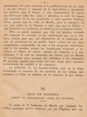 III. Algo de historia sobre la inmigracion China en Filipinas