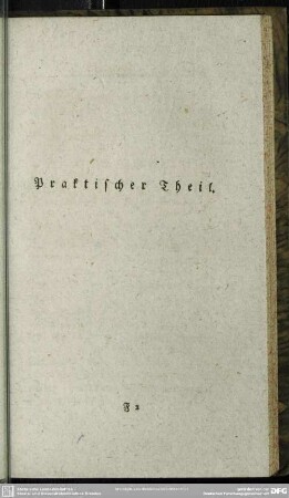 Praktischer Theil