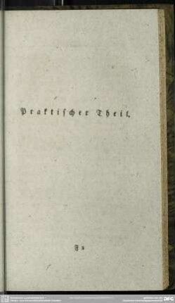 Praktischer Theil