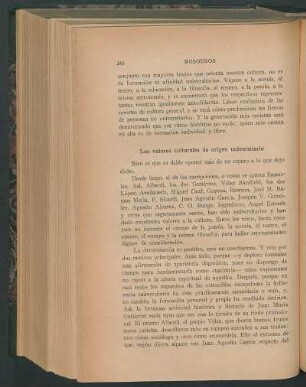Los valores culturales de origen universitario