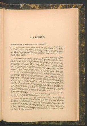Impresiones de la Argentina en un economista