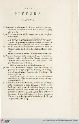 Trattati della Pittura (Nr. 66-247)