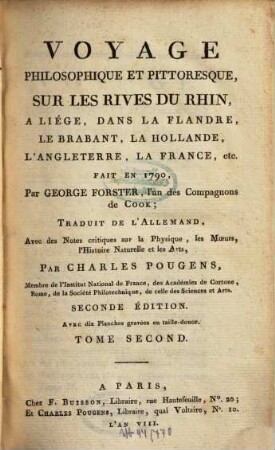 Voyage philosophique et pittoresque sur les rives du Rhin fait en 1790, 2