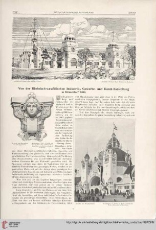 Von der Rheinischen-westfälischen Industrie-, Gewerbe- und Kunst-Ausstellung in Düsseldorf 1902
