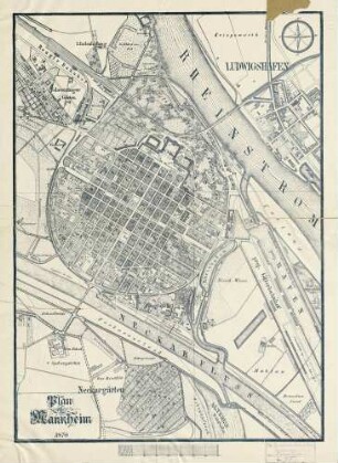 Plan vom Mannheim 1870