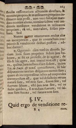 263-278, §. IV. Quid ergo de venditione rerum [...]