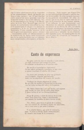 Canto de esperanza