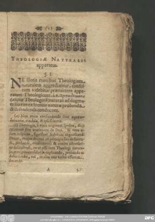 Theologiae Naturalis apparatus.