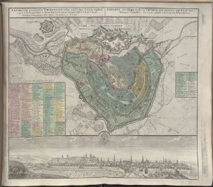 Erfordiae primariae Thuringiae Urbis novissima Ichnographia : = Erfurth, der Haupt-Stadt in Thüringen neuester mit Fleiss verfertigter Grundriss