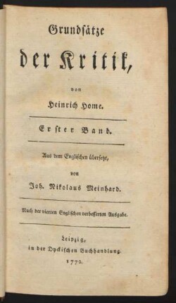 Bd. 1: Grundsätze der Kritik