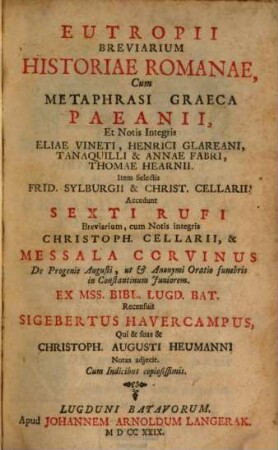 Breviarium historiae romanae