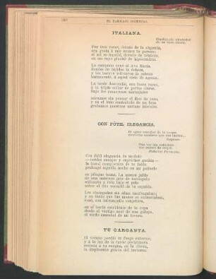 Italiana. : Finalizando alrededor de un buen soneto.