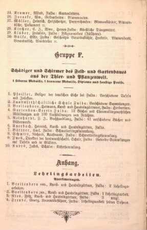 Lehrlingsarbeiten.