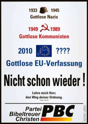 PBC, Europawahl 2009