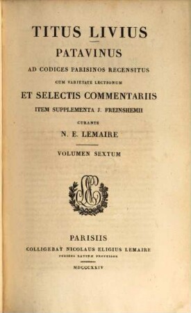Titus Livius Patavinus, Vol. 6 : Liber 30 - 35