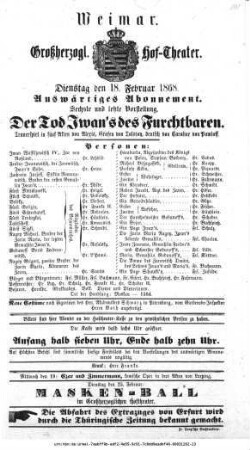 Der Tod Iwan's des Furchtbaren