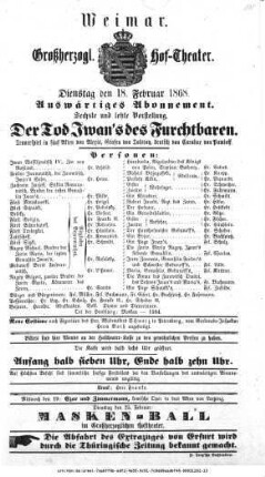 Der Tod Iwan's des Furchtbaren