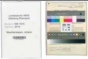 Entnazifizierung Johann Muehlensiepen , geb. 18.10.1897 (Kaufmaennischer Angestellter)