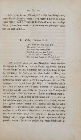 7. Ende 1809-1812