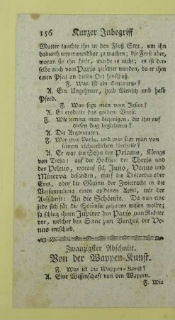 Zwanzigster Abschnitt. Von der Wappen-Kunst