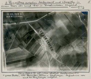 Foto eines feindlichen Flugplatzes 1 km südlich von Morlancourt (Luftbild)