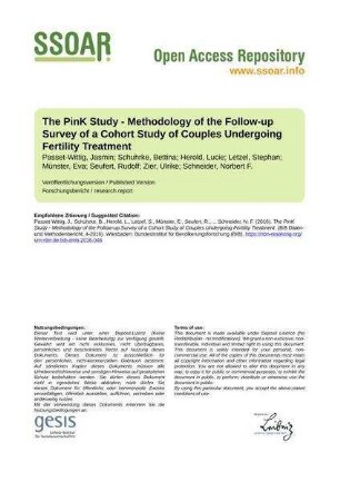 The PinK Study - Methodology of the Follow-up Survey of a Cohort Study of Couples Undergoing Fertility Treatment