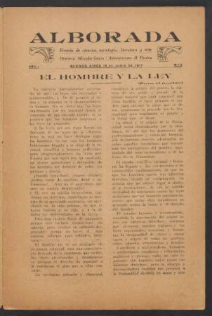 El hombre y la ley : (Para el pueblo)