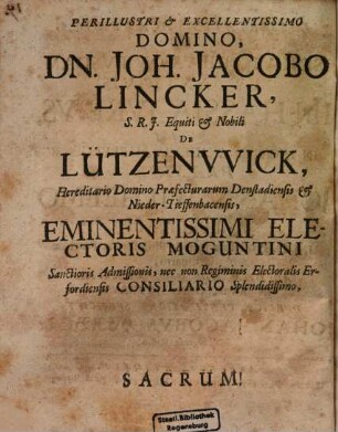 Dissertatio Academica De Singularibus Quibusdam Et Antiquis In Hassia Iuribus