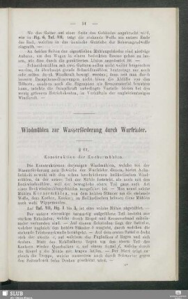 Windmühlen zur Wasserförderung durch Wurfräder