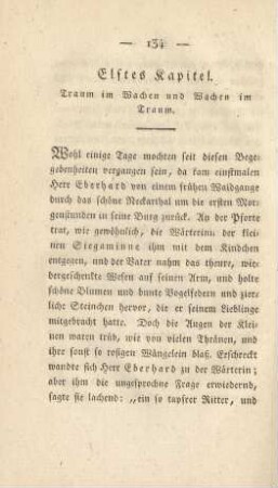 Elftes Kapitel. Traum im Wachen und Wachen im Traum