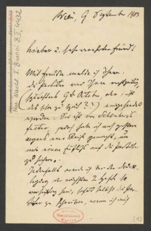 Brief an Ferruccio Busoni : 09.09.1903