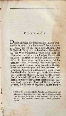 Entwurf der Universalgeschichte