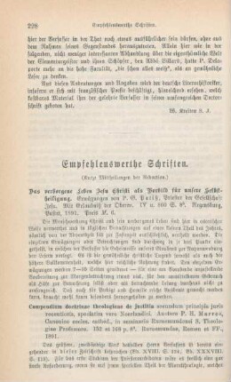 228-234 Empfehlenswerthe Schriften