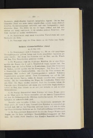 Sechster Wissenschaftlicher Abend am 21. Juni 1902.