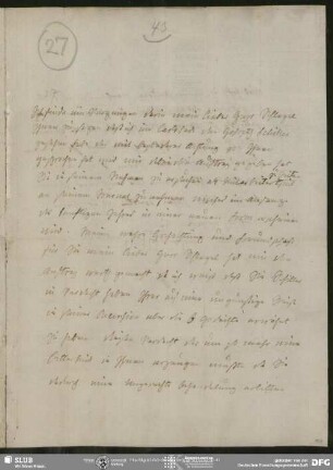 Eigenh. Brief m. gedr. Beil. von Georg Wilhelm August von Pape an August Wilhelm von Schlegel, Hannover, 13.10.1791