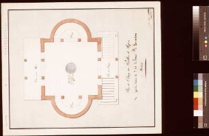 Plan de l' etage du pavillon de repos pour les jardins de S.A. le Prince de Lowenstein à Heubach